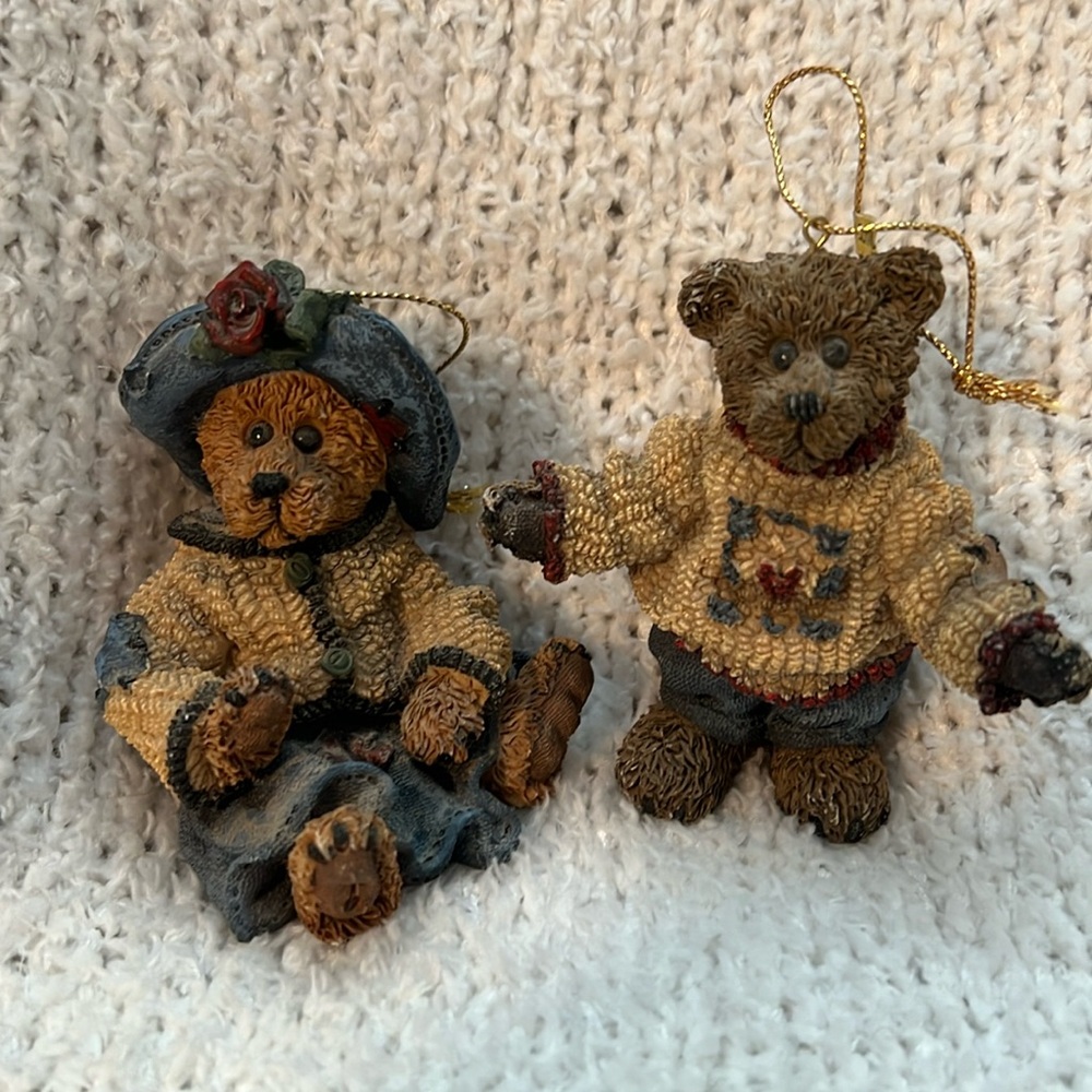 2 Boyd’s Bear Christmas Ornament 1996